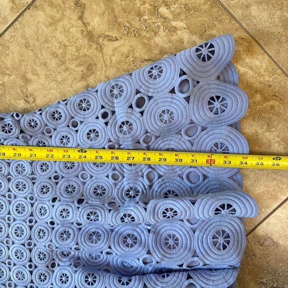 NWT Jonathan Simkhai Mercy Circle Lace Dress Womens Size 8 Blue Hydrangea Mini - Picture 14 of 14